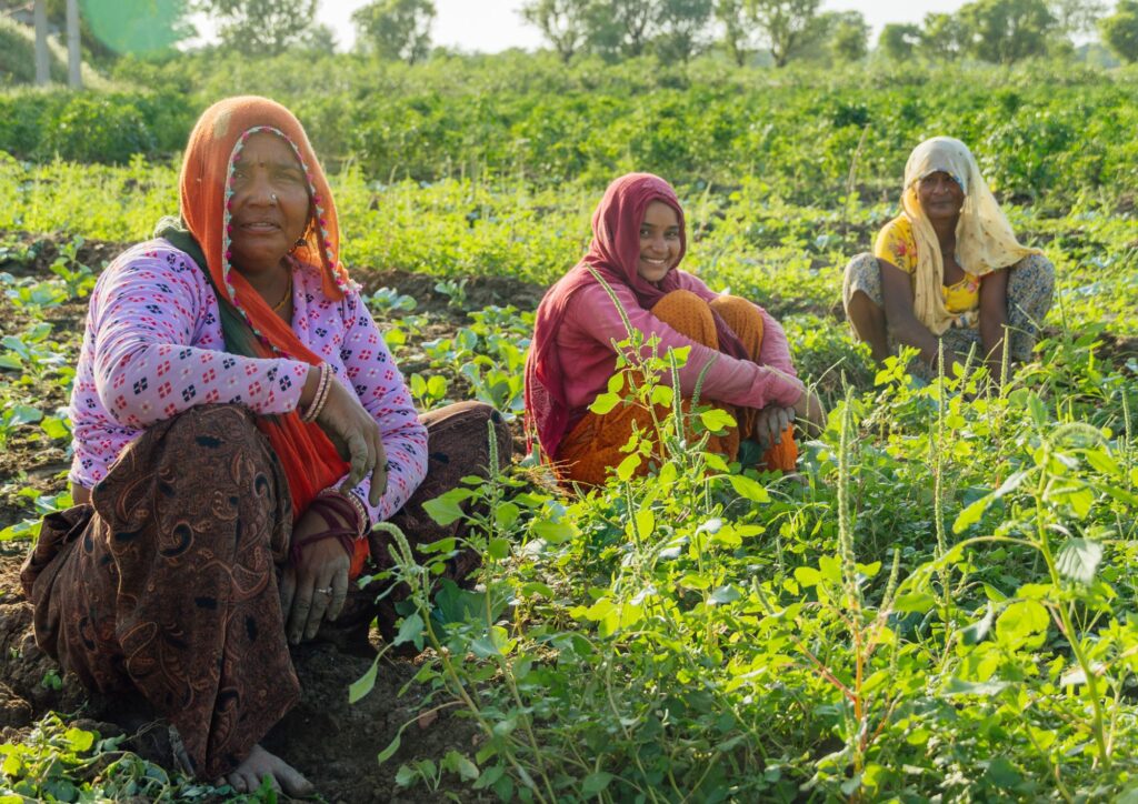 Mujeres agricultoras en la India. Turismo comunitario.