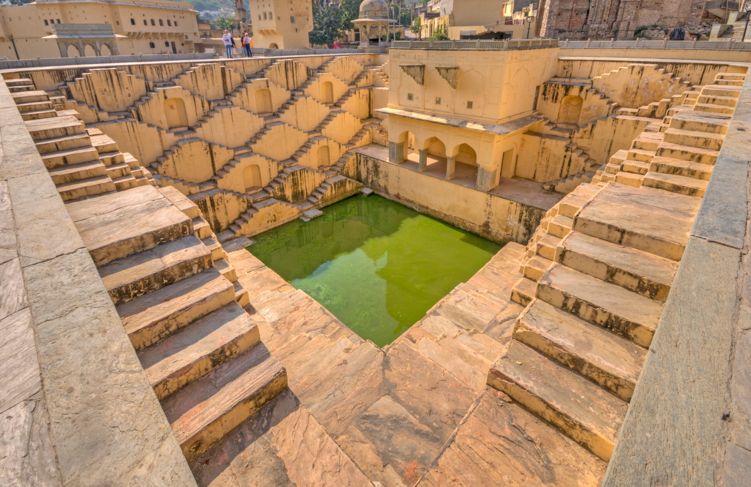 Panna Meena ka Kund step-well near Amber Fort at Jaipur, Rajasthan - India