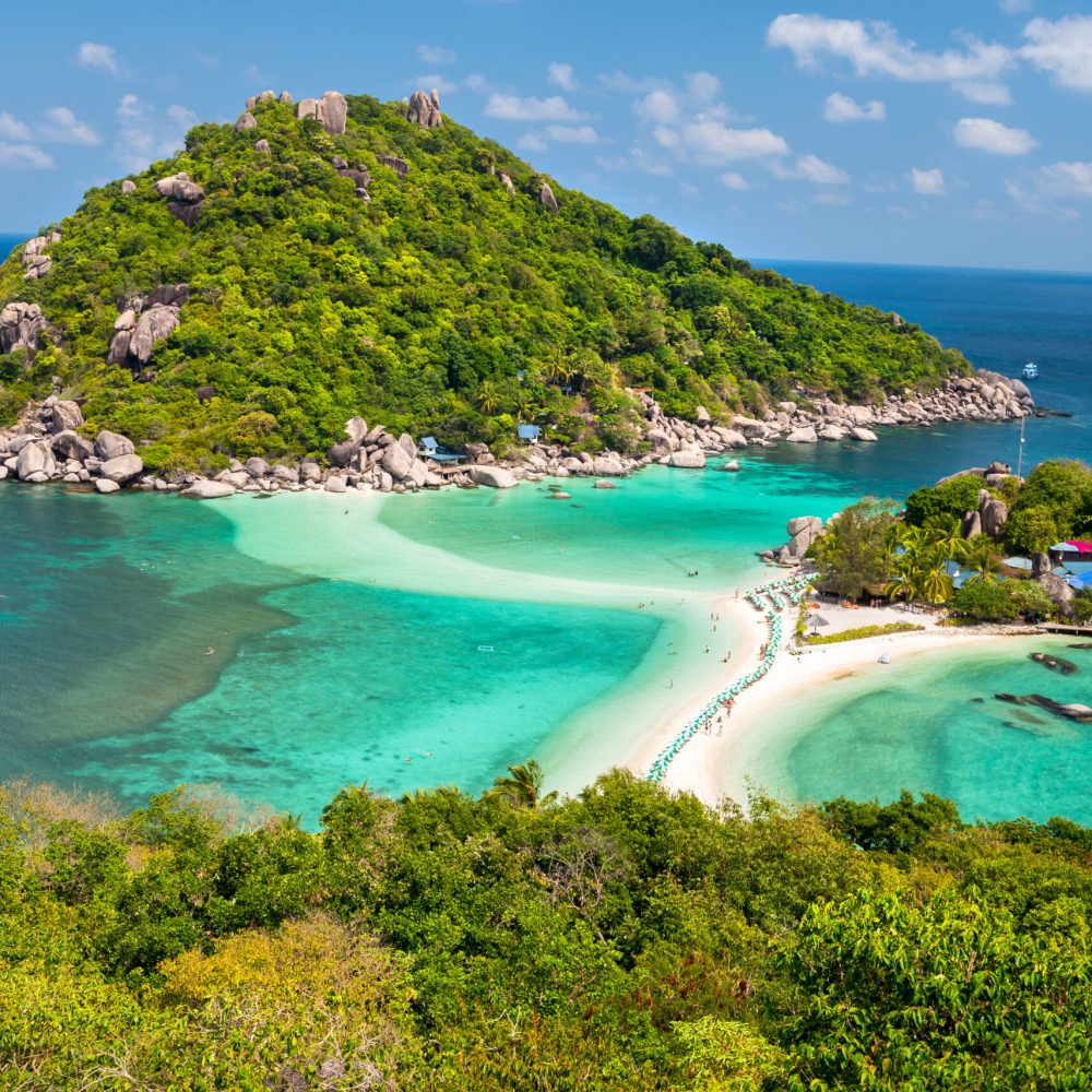 View point of Nang Yuan island of Koh Tao island Thailand